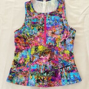 Lululemon Women’s Tank Pace Pursuit Crop ECJM Sz 4 RARE